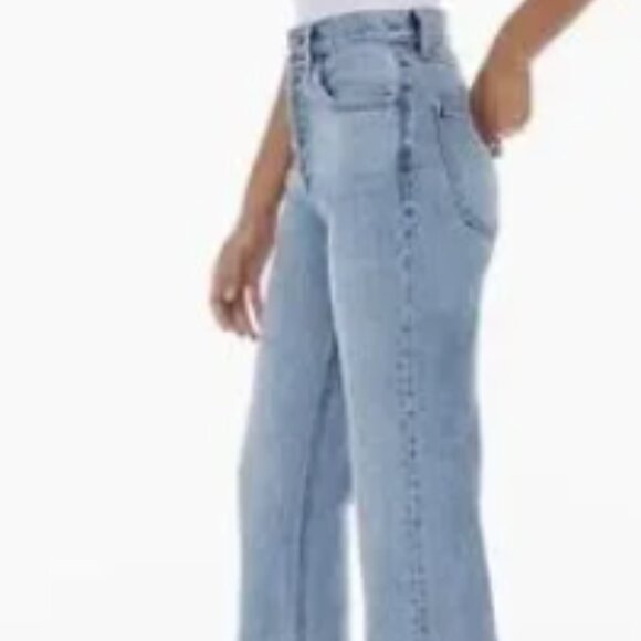 Aritzia Denim Forum The Joni High Rise Straight Leg Classic Blue Jeans Sz 30 - Picture 1 of 16